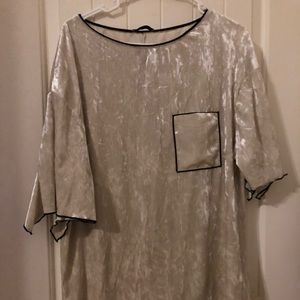 Zara size large, SS  crushed velvet long tunic